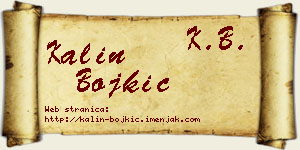 Kalin Bojkić vizit kartica